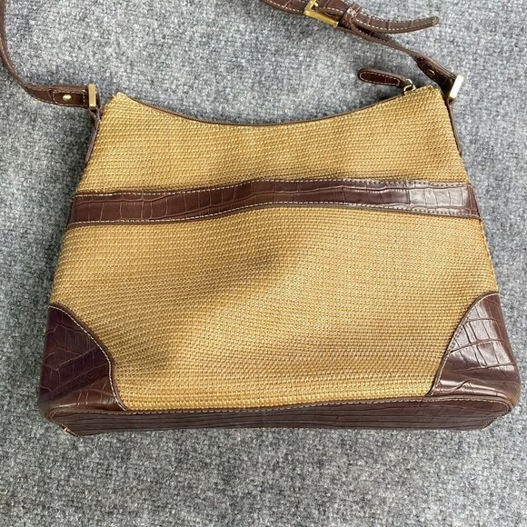 VTG Etienne Aigner Shoulder Bag Purse Handbag Satchel 12 X 10‎ Tan Faux Leather - Picture 3 of 16